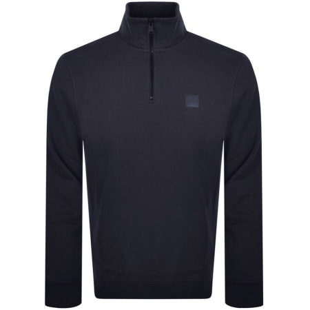 Product Image for BOSS Zetrust Half Zip Sweatshirt Navy