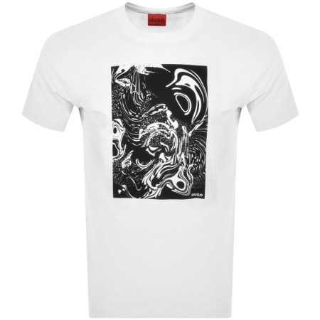 Product Image for HUGO Dimens Crew Neck T Shirt White
