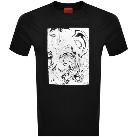 Product Image for HUGO Dimens Crew Neck T Shirt Black