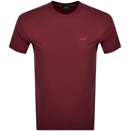 Product Image for BOSS Logo T Shirt Burgundy