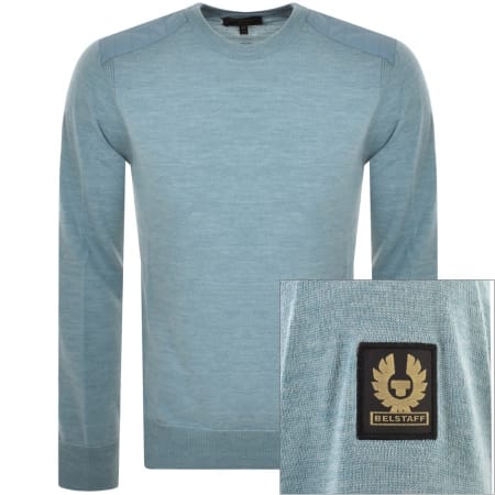 Product Image for Belstaff New Kerrigan Crew Neck Knit Jumper Blue