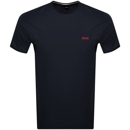 Product Image for BOSS Lounge Crew Neck Logo T Shirt Navy