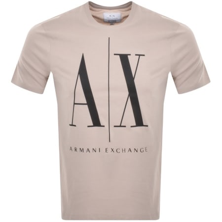 Product Image for Armani Exchange Crew Neck Logo T Shirt Beige