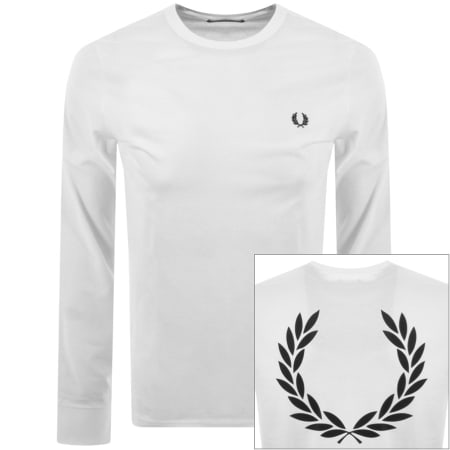 Product Image for Fred Perry Laurel Wreath Long Sleeve T Shirt White