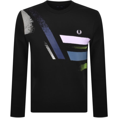Product Image for Fred Perry Abstract Graphic Sweatshirt Black