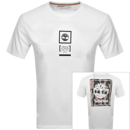 Product Image for Timberland Stack Camo Logo T Shirt White