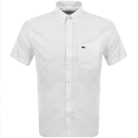Product Image for Lacoste Woven Short Sleeved Shirt White