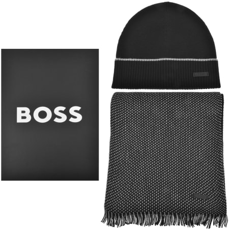 Product Image for BOSS Litalo Scarf And Hat Set Black