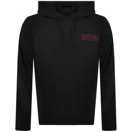 Product Image for HUGO Loungewear Long Sleeve Hooded T Shirt Black