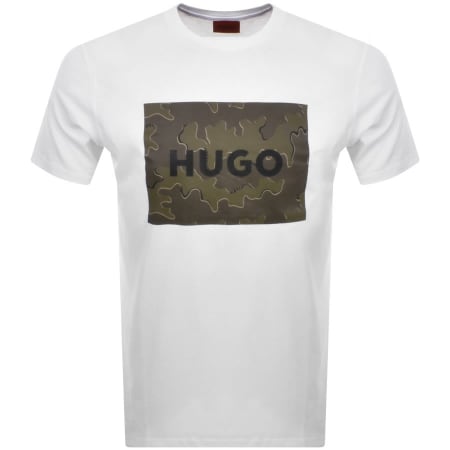 Product Image for HUGO Dulive Crew Neck T Shirt White