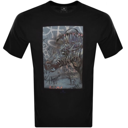 Product Image for PS By Paul Smith Graffiti Regular Fit T Shirt Blac
