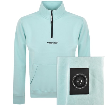 Product Image for Marshall Artist Siren Half Zip Sweatshirt Blue