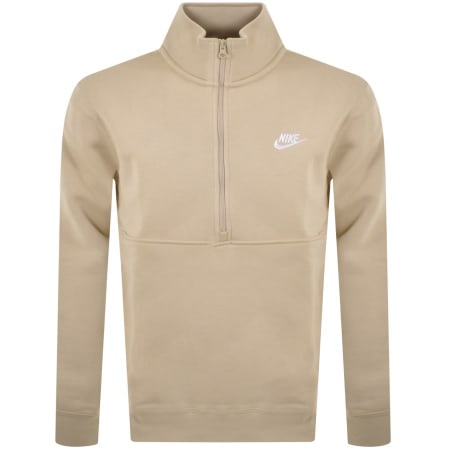 Product Image for Nike Half Zip Club Sweatshirt Beige