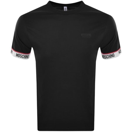 Product Image for Moschino Short Sleeve Tape T Shirt Black