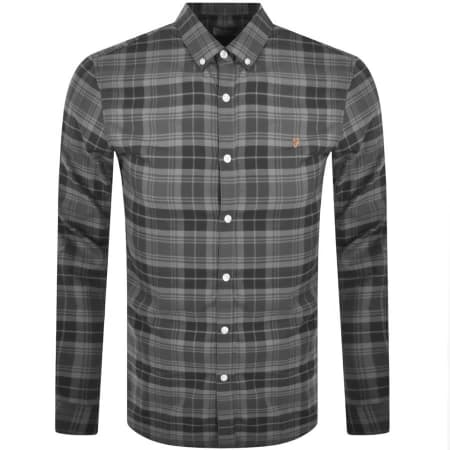 Product Image for Farah Vintage Brewer Check Long Sleeve Shirt Grey