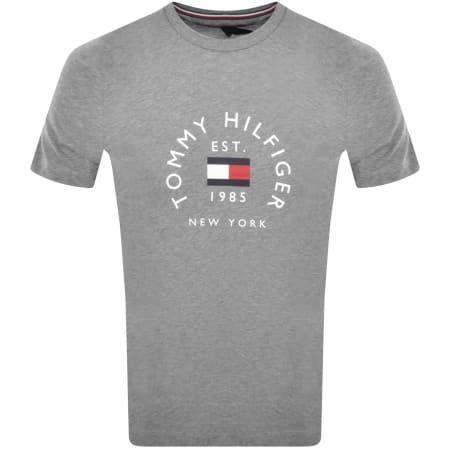 Product Image for Tommy Hilfiger Flag Arch Logo T Shirt Grey