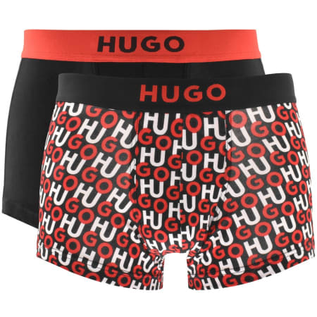 Product Image for HUGO Double Pack Boxer Trunks Black