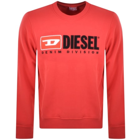 Product Image for Diesel S Ginn Div Logo Sweatshirt Red