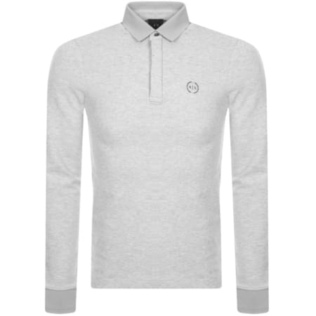 Product Image for Armani Exchange Long Sleeved Polo T Shirt Grey