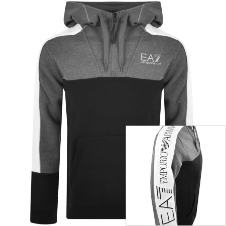 Product Image for EA7 Emporio Armani Logo Hoodie Black