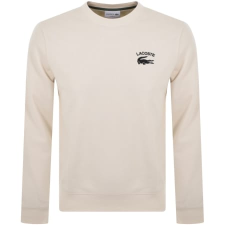 Product Image for Lacoste Crew Neck Sweatshirt Cream
