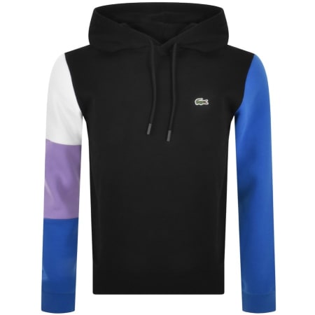 Product Image for Lacoste Colour Block Logo Hoodie Black