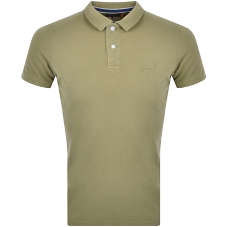 Product Image for Superdry Short Sleeved Polo T Shirt Khaki