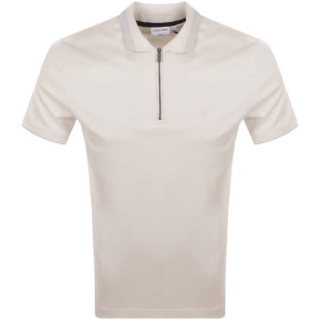 Product Image for Calvin Klein Short Sleeve Polo T Shirt Beige