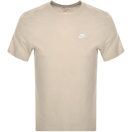 Product Image for Nike Crew Neck Club T Shirt Beige