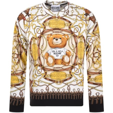 Product Image for Moschino Teddy Bear Print Sweatshirt White