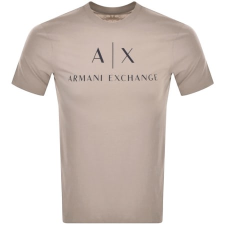 Product Image for Armani Exchange Crew Neck Logo T Shirt Beige