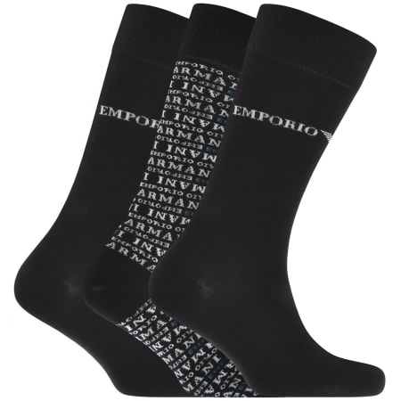 Product Image for Emporio Armani 3 Pack Socks Black