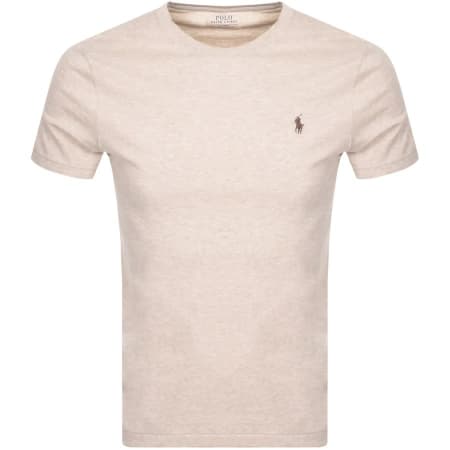 Product Image for Ralph Lauren Crew Neck Slim Fit T Shirt Beige
