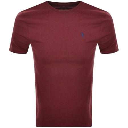 Product Image for Ralph Lauren Crew Neck Slim Fit T Shirt Burgundy
