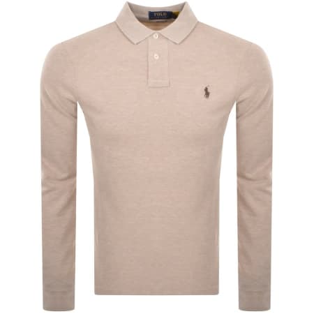 Product Image for Ralph Lauren Long Sleeve Polo T Shirt Beige