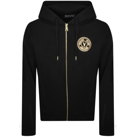 Product Image for Versace Jeans Couture Full Zip Logo Hoodie Black